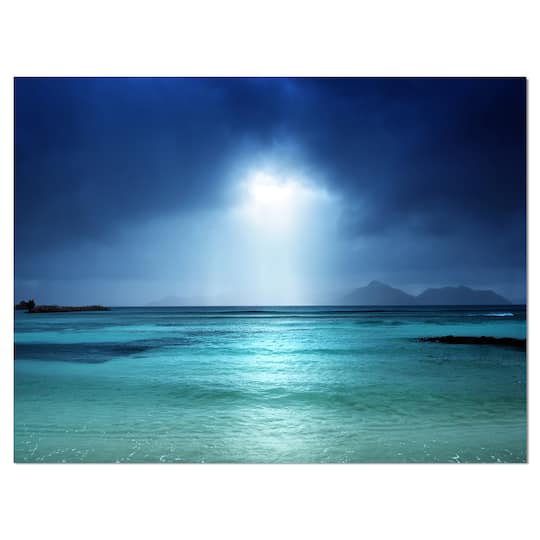 Designart - Blue sky on the beach of la Digue island Seychelles